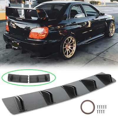 For Subaru Impreza Rear Bumper Lip Diffuser Spoiler Shark 5-Fins Carbon Fiber • $49.02