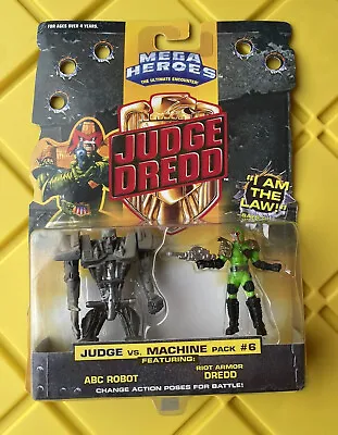 Judge Dredd Mega Hero Mini Action Figures MOC Pack 6 Judge Vs. Machine • $30