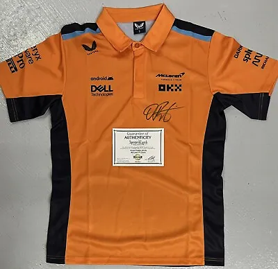 OSCAR PIASTRI Signed Shirt McLaren F1 Racing Team Genuine COA • $499