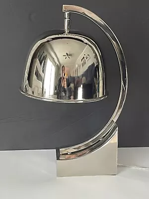 Dome Desk Lamp DALE TIFFANY MULISA 1-Light Polished Chrome Metal Shades GUC 16” • $69.50