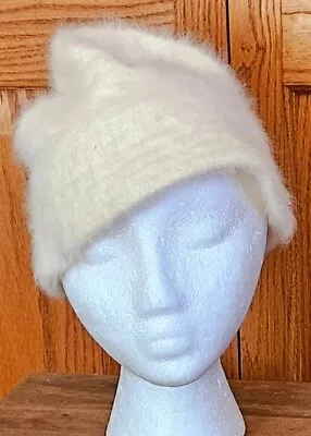 Ivory Rabbit Hair?? Angora?? Bucket Hat Soft Furry Plush - No Tags • $5.95