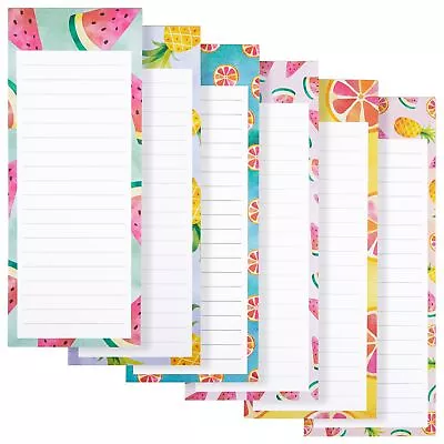 6-Pack Cute Magnetic Notepad List For Fridge (6 Fruit Designs 60 Sheets Each) • $16.49