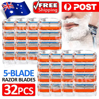 32x Replacement Fusion Razor Blades Shaving 5 Blades Trimmer Refill AU Stock • $24.95