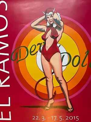 Color Offset Print MEL RAMOS -  DEVIL DOLL  1997 Exhibition Poster Autographed!  • $584.99
