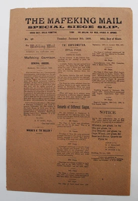 £0.99 • Buy 1900 - 49th Edition - Mafeking Mail - Boer War - Baden Powell - Scout Interest