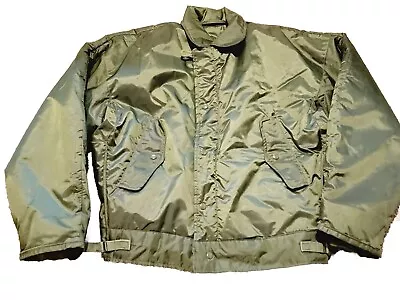 VTG 70s US NAVY Green A1 Extreme Cold Weather Deck Jacket Coat Liner M Excellent • $219