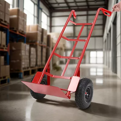 400lbs Heavy Duty Sack Truck Industrial Hand Trolley With Pneumatic Tyre Wheels • £58.95