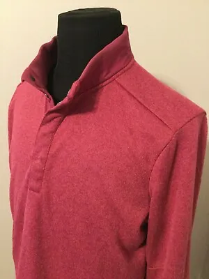 Under Armour Men’s Henley Golf Coldwear Sweater Magenta Pink LOOSE XL NWOT • $29.99