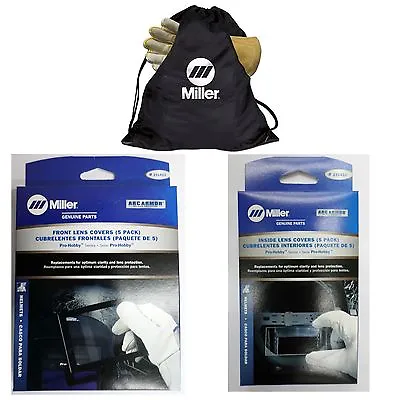 Miller Pro Hobby Series Cover Lens Pkg W/Helmet Bag (231411 231410) • $59.99