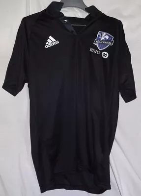 MONTREAL IMPACT Mens Black ADIDAS Climalite MLS Soccer Polo Shirt Sz L • $39.99