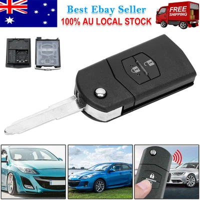 $10.95 • Buy For Mazda Key 2 3 6 BT-50 Replacements Car Remote Flip Transponder W/Button AU