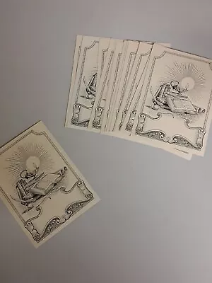 16 Vintage Book Plate Stickers Book Of Knowledge Quill Pen Ink Pot 3  X 4  • $5