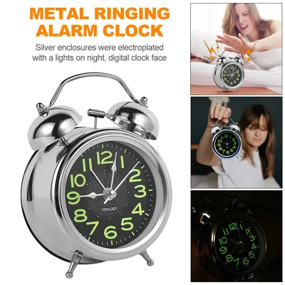 $17.69 • Buy Twin Bell Retro Desk Analogue Clocks Alarm Clock Loud Vintage Bedside Battery AU
