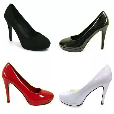 Women Mens Drag Queen Crossdresser High Heel Platform Court Shoe Large Size 7-12 • £15.99