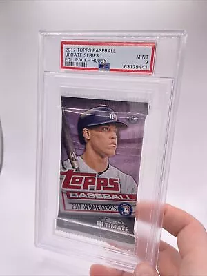 2017 Topps Update Sealed Pack PSA 9 Aaron Judge RC ? • £149.99