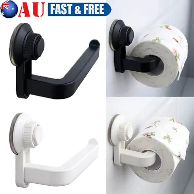 $6.99 • Buy 1/2PC Suction Cup Wall Mounted Toilet Paper Tissue Roll Holder Towel Storage AUS