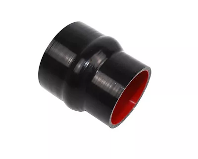 4-Ply Reinforced 3.5  To 3  ID Hump Reducer Coupler Silicone Hose BLACK • $14