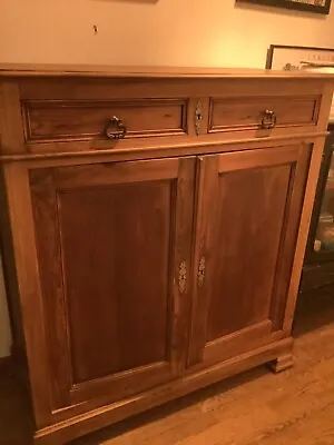 Antique Pine  Linen Press/Cupboard. Decorative.drawers. Good Condition • £345