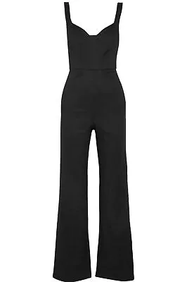 H&M Dumper Jumpsuit Black Size 2 Back Zipper Gently Used In Good Preowned • $14