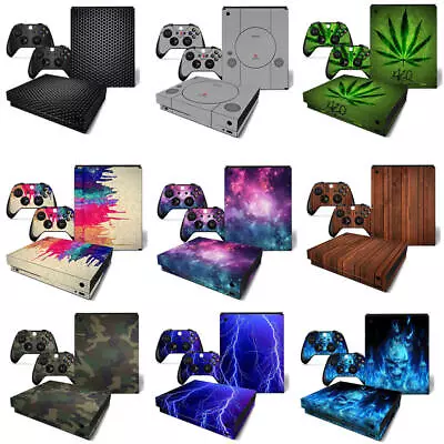 Xbox One X Console & Controllers Skin -9 Kinds - Sticker Decal Wrap • $12.09