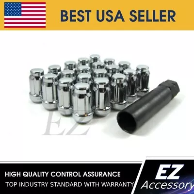 20 Pc Set Spline Tuner Lug Nuts | 1/2  | Chrome | Ford Mustang Explorer • $23.43