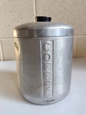 Spun Aluminum Mid Century Vintage Kitchen Coffee Can With Lid Canister • $15