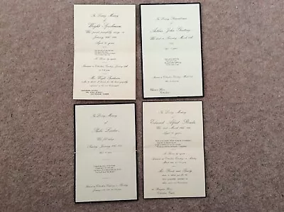 4 Remberance/Funeral Notifications - Cottenham Cambridgeshire 1920’s/30’s • £1.99