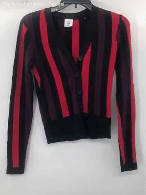 Cabi Womens Multicolor Striped Long Sleeve Button Front Cardigan Sweater Size XS • $9.99