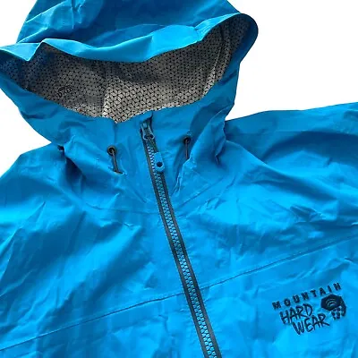 Mountain Hardwear Dry Q Elite Jacket Hooded Mens Size Small Nylon Outdoor Hike • $39.99