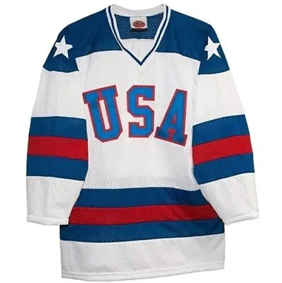1980 TEAM USA HOCKEY JERSEY Replica Mens Medium Size MIRACLE ON ICE OLYMPIC New • $57.50