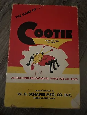 Vintage 1949 COOTIE Game In Box 2+ Players • $14