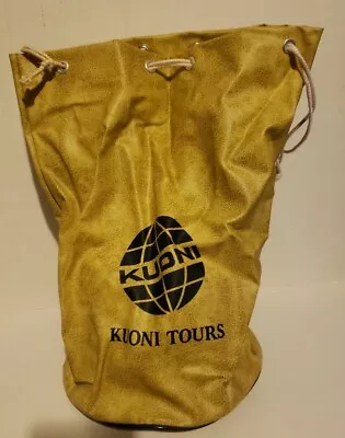 Vintage Airline Bag 1960’s Kuoni Travel Globe  Vinyl Mint 50years Old • $29.95