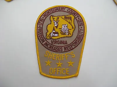 $3.99 • Buy Va. Montgomery County, Virginia Sheriff Uniform Patch