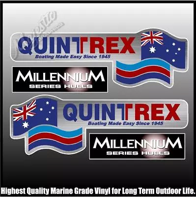 $39.60 • Buy QUINTREX - MILLENNIUM HULLS - Set Of 4 Decals - BOAT DECALS
