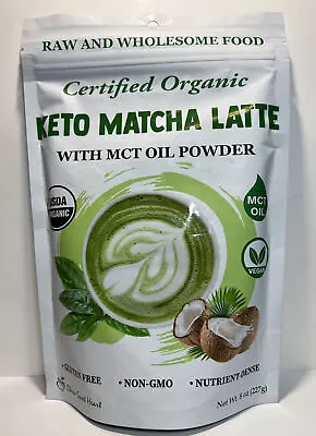 Certified Organic KETO MATCHA LATTE With MCT Oil Powder - 8 ZO. Exp: 10/24 New! • $12.99