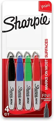 Mini Permanent Markers Ssorted Colors 4 Count Fine Point • $14.84