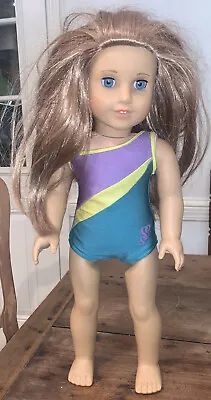 2012 American Girl 18” Doll Looks Light Brown Hair Blue Eyes McKenna Brooks GOTY • $59.99