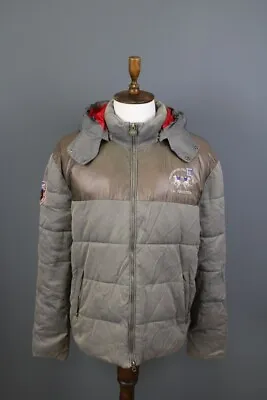 La Martina Argentina Puffer Hooded Gray Jacket Size XXXL • $312.50