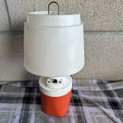 Vintage 1970s Ray O Vac RayOVac Portable Camping Light Table Lamp Red Working • $17.99