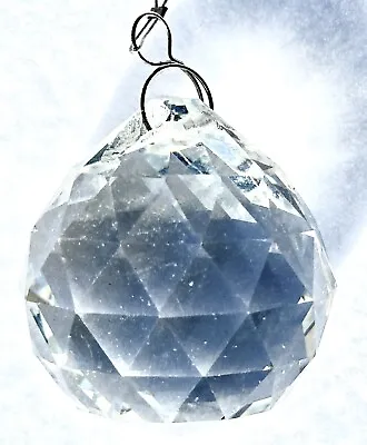 Crystal Faceted 1.75” Ball Chandelier Prism Vintage • $14.99