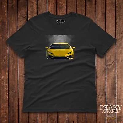 Supercar Lamborghini Yellow T-Shirt Men Women Kids Black White High Quality NEW • £14.99