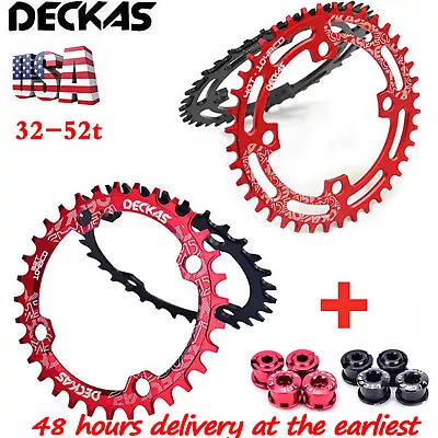 DECKAS MTB Bike Narrow Wide Round Oval Chainring Chain Ring BCD104mm 32T~52T • $11.97