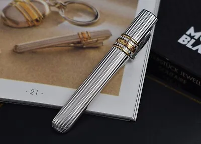 MONTBLANC Meisterstuck Jewellery Solitaire Tie Bar .925 Sterling Silver W/ B&P • $320