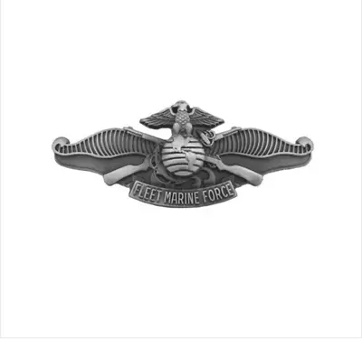 Genuine U.s. Navy Badge: Fleet Marine Force - Miniature Oxidized • $15.95