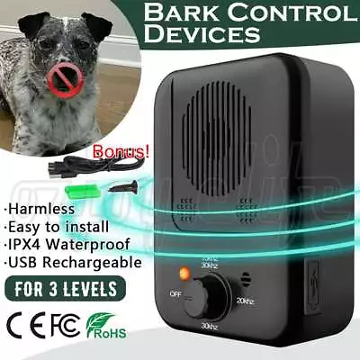 Dog Barking Stop Ultrasonic Anti Bark Device Tool Automatic Bark Control Outdoor • $21.55