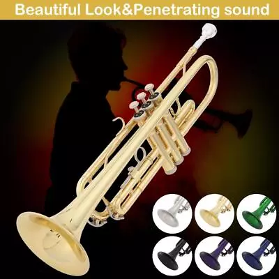 6 Colors Brass 3 Keys B Flat Trumpets Set High Quality School Band Fit Beginner • $94.58