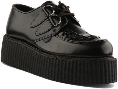 £189.99 • Buy Underground Wulfrun Double In Black Leather Original Sole Creeper Size UK 3 - 12