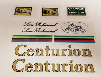 Sticker Decal Set Fits Vintage Centurion Semi Professional Bicycle Set-Gold • $40