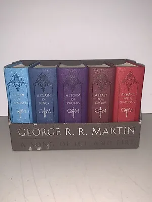 George R. R. Martin's A Game Of Thrones Leather Cloth Box Set Song Of Ice & Fire • $50