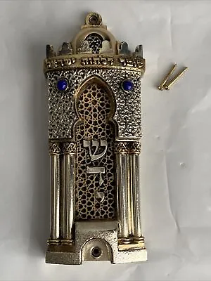 Frank Meisler Toledo Mezuzah Shadai Silver And Gold Plate With Scroll • $360